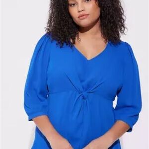 Torrid Georgette Fabric Tie Front Blouse